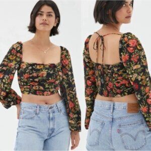 NWT Urban Outfitters Bambi Ruched Crop Top Size Small